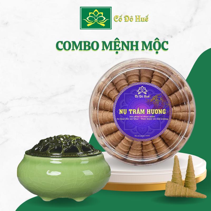Combo 1 Hộp  Nụ Trầm và 1 Lư Xông Gốm Shop Cố Đô Huế, Nụ Trầm Sạch Giá Tận Xưởng Hộp 38 Nụ, Xông Nhà, Thưởng Thức và Thờ Cúng Dầu Thơm Phòng nhang  xông tinh 4