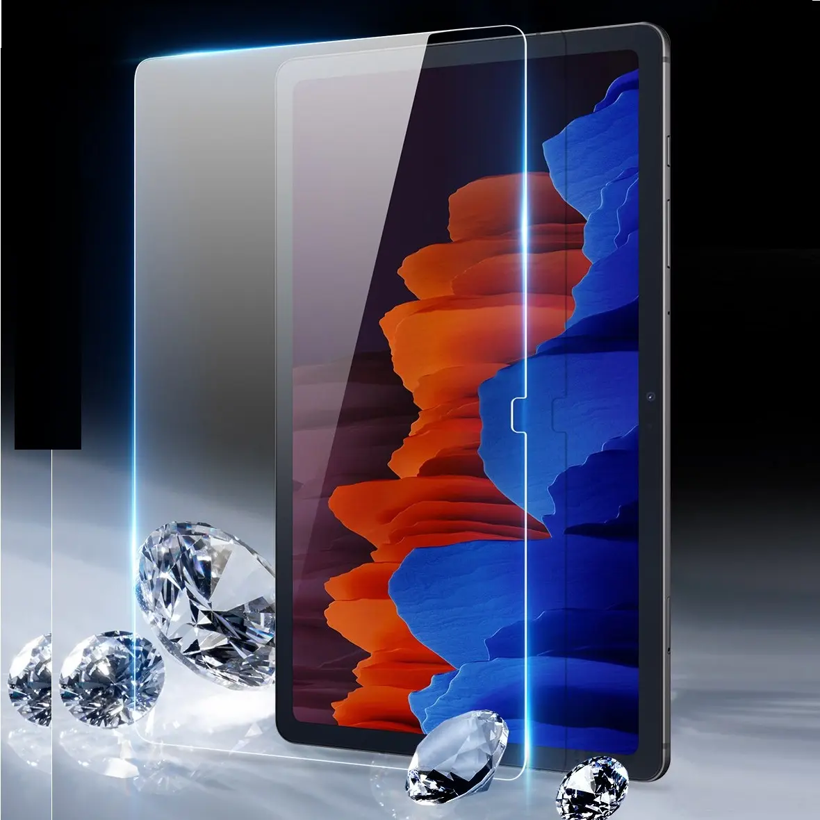 Tấm dán kính cường lực SamSung Galaxy Tab S7 FE, S7+ Plus, S8+ Plus, Tab S7, S8 chính hãng Unipha vát cạnh