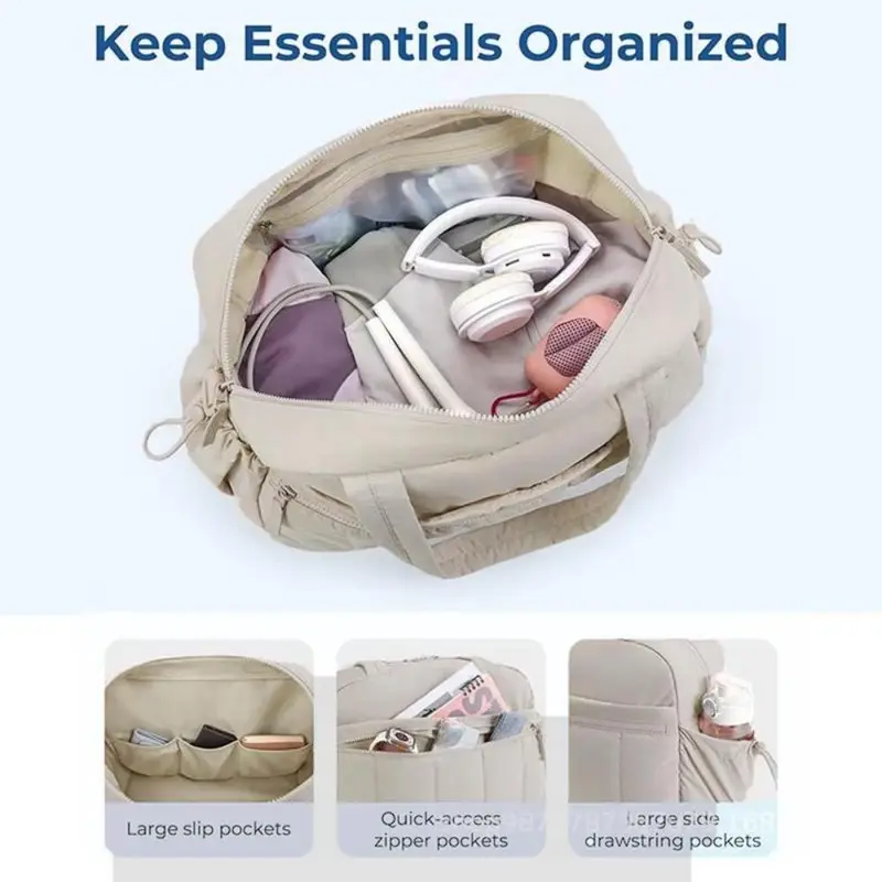 Women's Gym Bag, Water Resistant Travel Bag with Wet Pocket, Carry on Weekender Bag for Women, Fitness Gym Bag for Travel, Sports & Outdoor Accessories 5