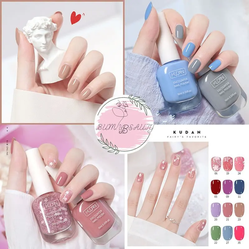 Nước sơn mónġ tay thường Kudan 10ml dạng sơn lột nhanh khô, Sơn mónġ tay tự khô có thể lột được màu sắc thời trang 0