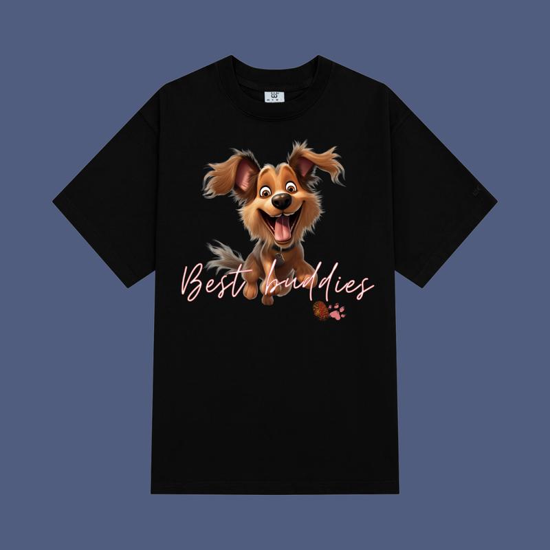  Áo phông WEINS mẫu Best buddies áo thun form rộng  cổ tròn basic vải  cotton compact extra co giãn 2 chiều thấm hút chất lượng cao cho nam nữ Menswear 