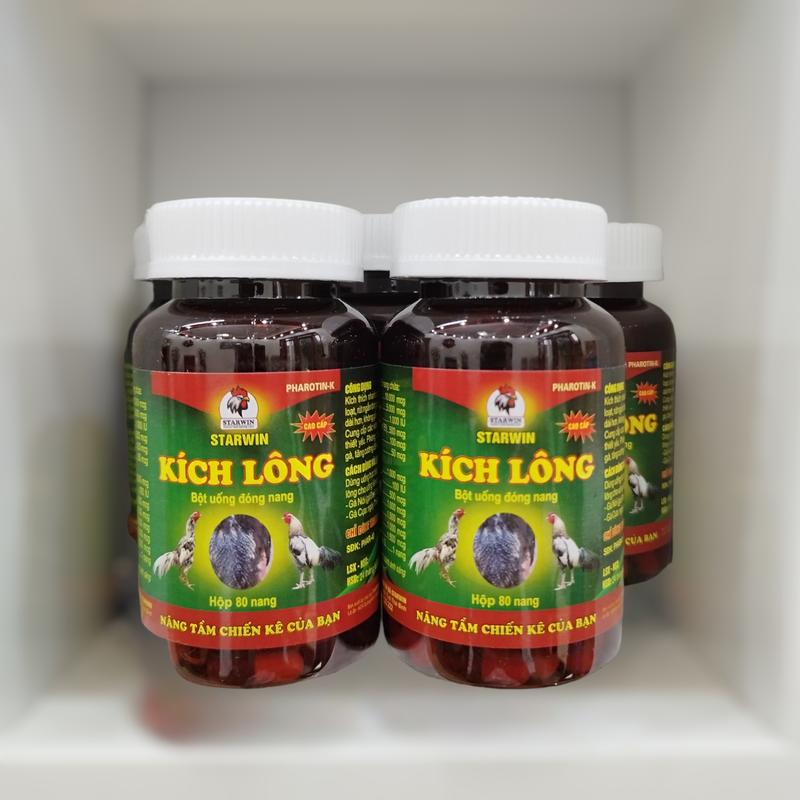 Product Introduction of Kích Lông Gà Chọi,Chim Cảnh,Thú Cảnh Lông Dài Hộp Có 80 Viên Nang Uống |STARWIN 04 2