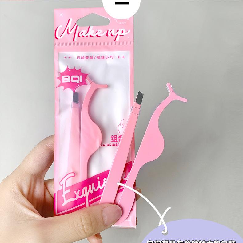 Product Introduction of False eyelash curler, false eyelash assistant, stainless steel slanted mouth round head grafting, tight gold feather curler, eyelash tweezers, a must-have for beginners 13