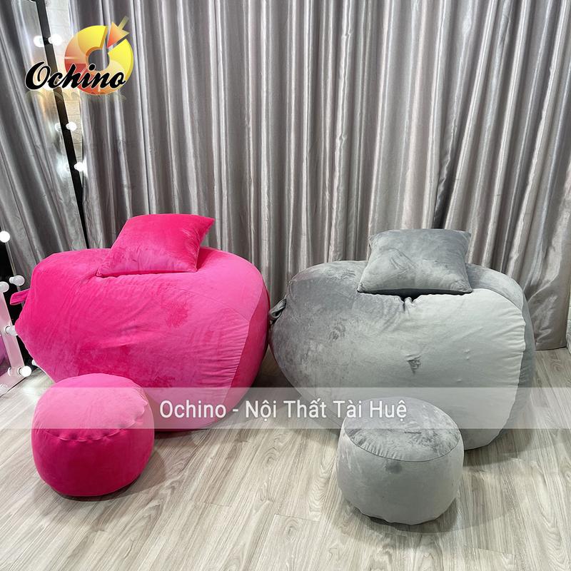 Bộ Ghế Lười Hạt Xốp 1M2-90 Gồm 3 Món Đã Kèm Hạt Xốp Mẫu Trơn Dáng Lê Tiện Lợi (Ảnh Thật Và Video) 3