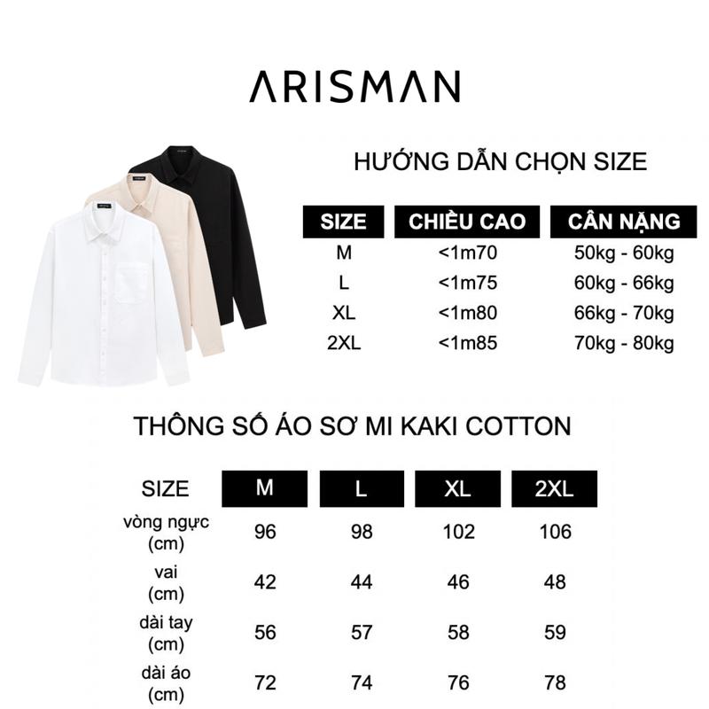 Product Introduction of Áo Sơ Mi Nam Dài Tay Vải KaKi Form Slim - ARISMAN 0
