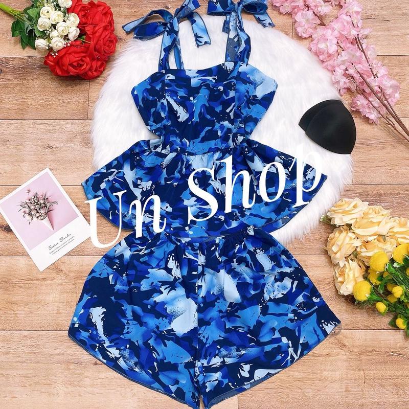 (40kg-75kg) Bộ đùi ngủ lụa thiết kế vai thắt nơ có cúp ngực.  Áo Tim Nho tole  nhà Women Nữ Đỏ Voi Nhung 6