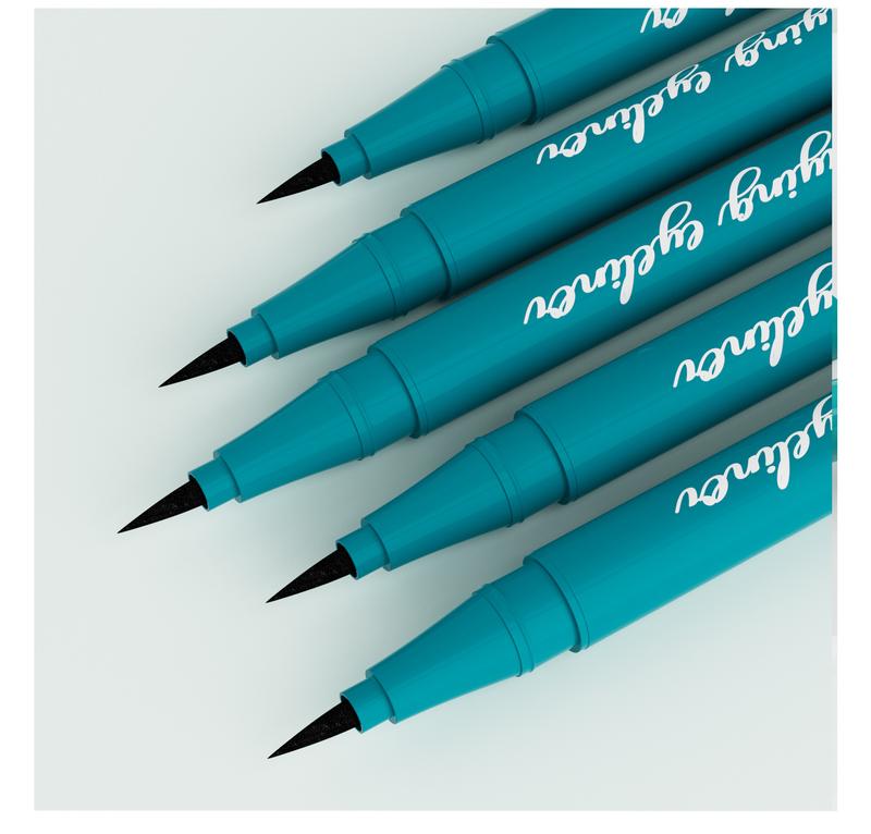 Product Introduction of QIC Cool Black Quick-Dry Eyeliner Pen, Smudge-Proof, Waterproof, Sweat-Resistant Liquid Eyeliner Pen, Aegyo-sal Pen waterline  eyeliner jeffree star  eyeliner demitra  lip  liner chiara  eyeliner demitra  lip  liner brush lipstick  hubabah  original 11