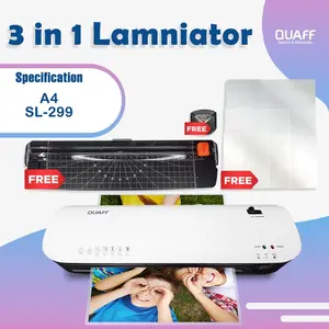 Mesin Laminasi merek QUAFF (3in1) SL-299 untuk ukuran F4 (laminasi maksimal 125mic) R4 Corner Puncher & Sliding Cutter