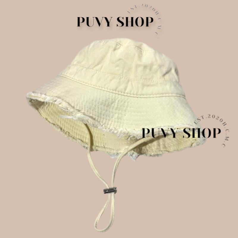 [Voucher 30k] Mũ Nón Bucket tai bèo vành rộng trai gái trẻ em, Bo Tua cột dài HÀNG TRƠN size Người lớn và Trẻ em 6