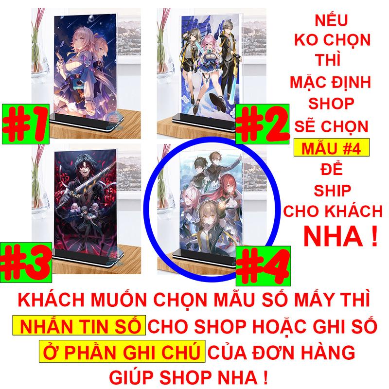 Khung ảnh Mica trong suốt Kích thước A4,A5 In hình Kafka, Silver Wolf Game Honkai: Star Rail (1) đế lùa màu đen 8
