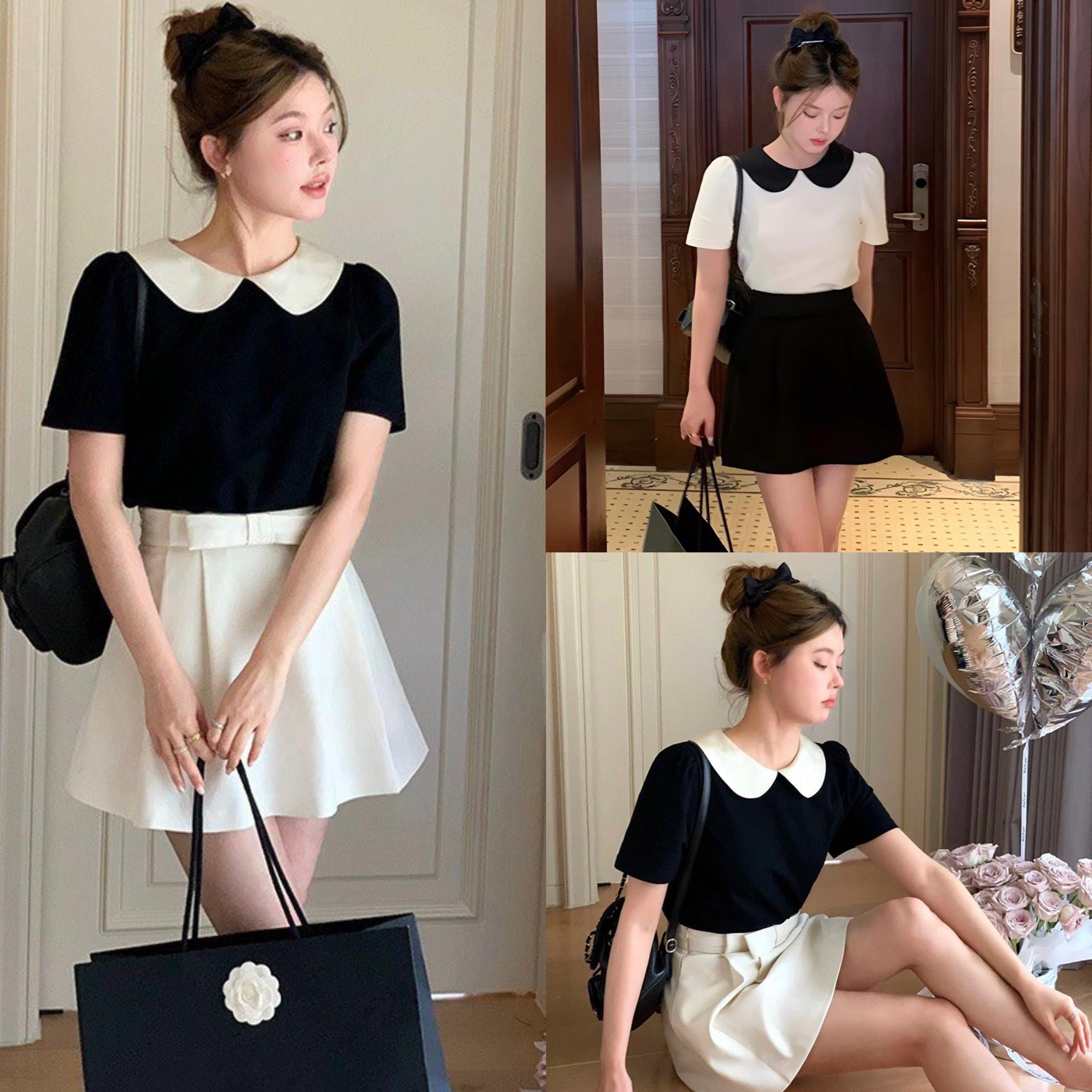 [FreeShip] Béo Xinh Shop Bộ Váy Áo Cổ Sen Vải Cotton Lạnh 40- 95Kg Có Bigsize Nữ - A.1338