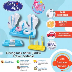 baby safe DR08  drying rack rak pengering botol Blue Penyimpanan