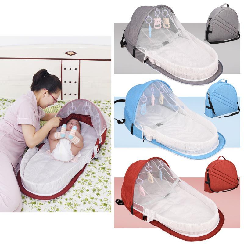 Foldable Baby Bed Travel Sleeping Mattress Bed With Mosquito Net Tilam Bayi Nest Pillow Katil