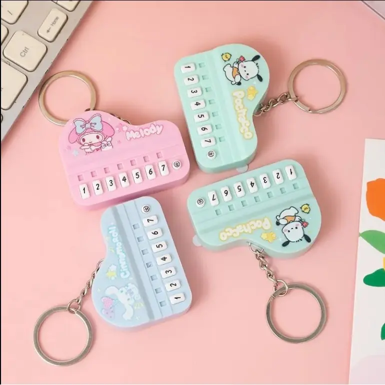 Gantungan kunci piano gantungan tas kunci bisa bunyi - keychain piano 1