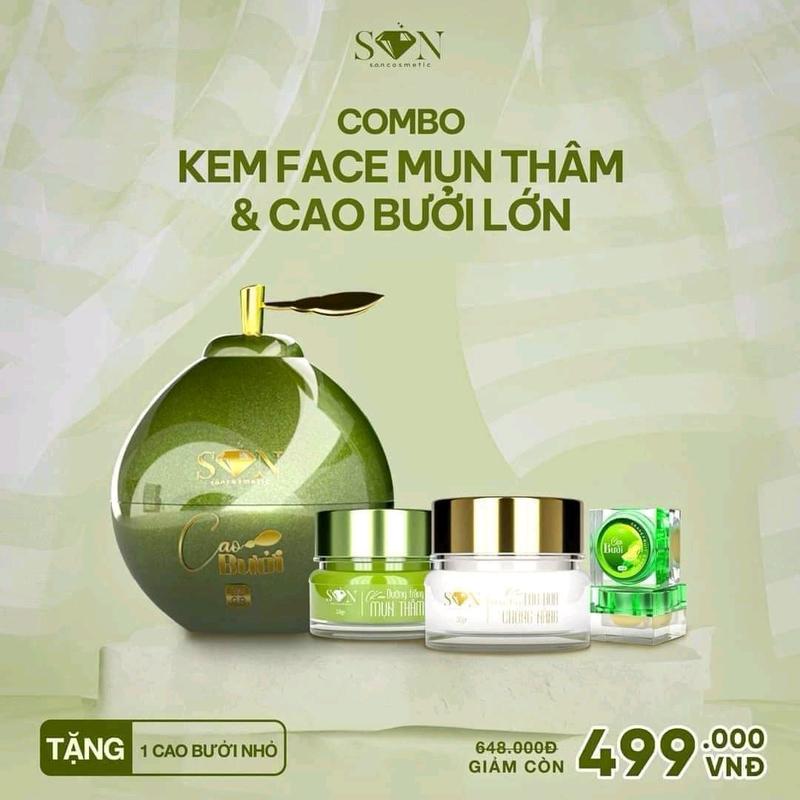 BỘ 3 KEM FACE SON MỤN - CAO BƯỞI LỚN NGUYỄN TIÊN Nữ Women