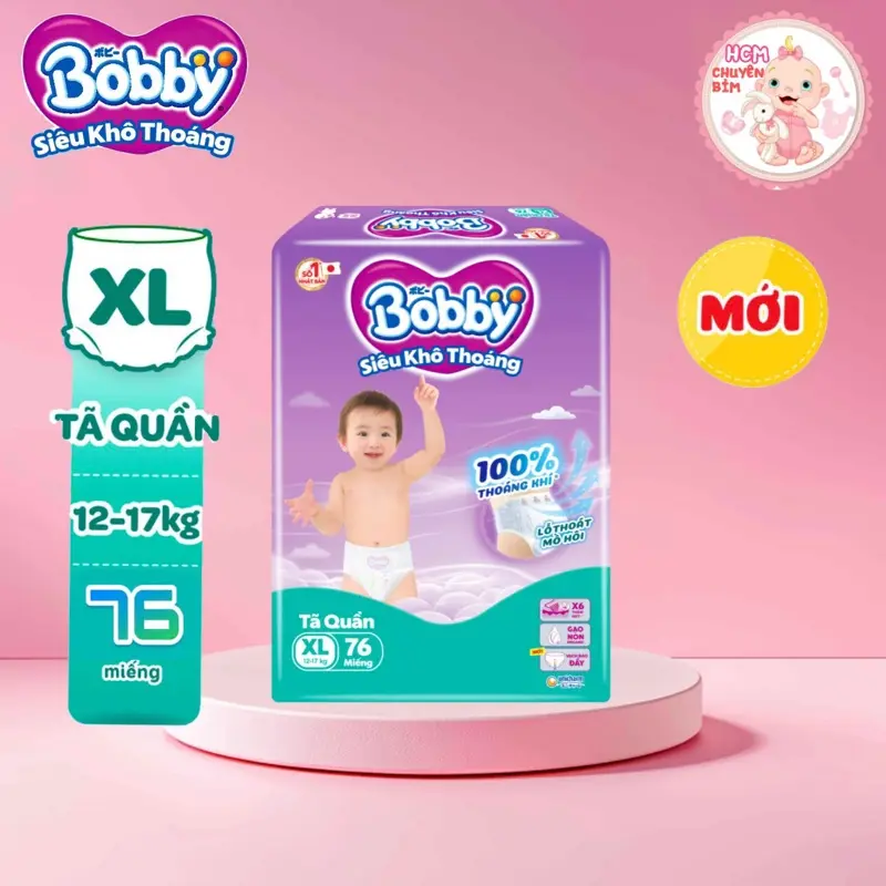 [HCM ] Tã quần BOBBY Ultra Siêu Khô Thoáng size M96/L88/XL76/XXL70 3