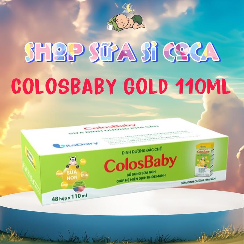 Vitadairy Sữa pha sẵn Colosbaby Gold 110ml cho bé thùng 48 hộp date mới Men Vi Sinh colos  baby