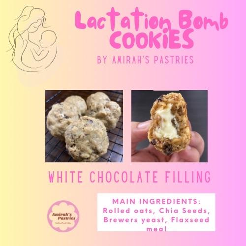 20pcs WHITE FILLING LACTATION BOMB COOKIES per Box // Cookie Snacks// Lactation Cookies 0
