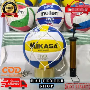 Bola Volly Murah Bonus Jaring Pompaan + Pentil Pres Tempel Ball Outdoor Olahraga voliball