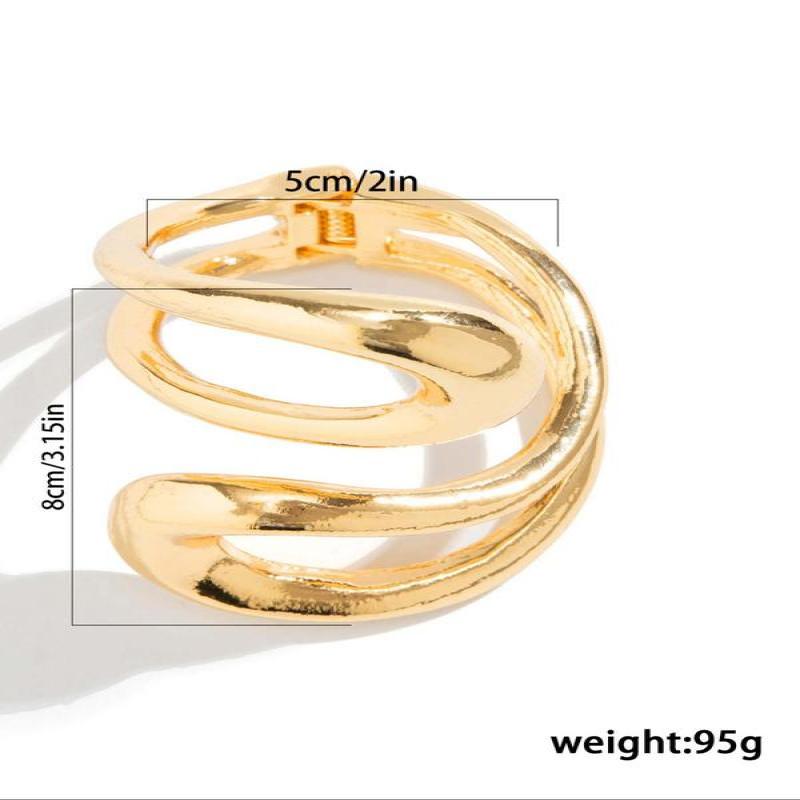 Women's Minimalist Temperament Geometric Design Cuff Bangle, Gifts for Her, All-match Jewelry for Women for Party, Daily Clothing Decor, Exquisite Jewelry for Birthday Gift, Valentine's Day Gift 1