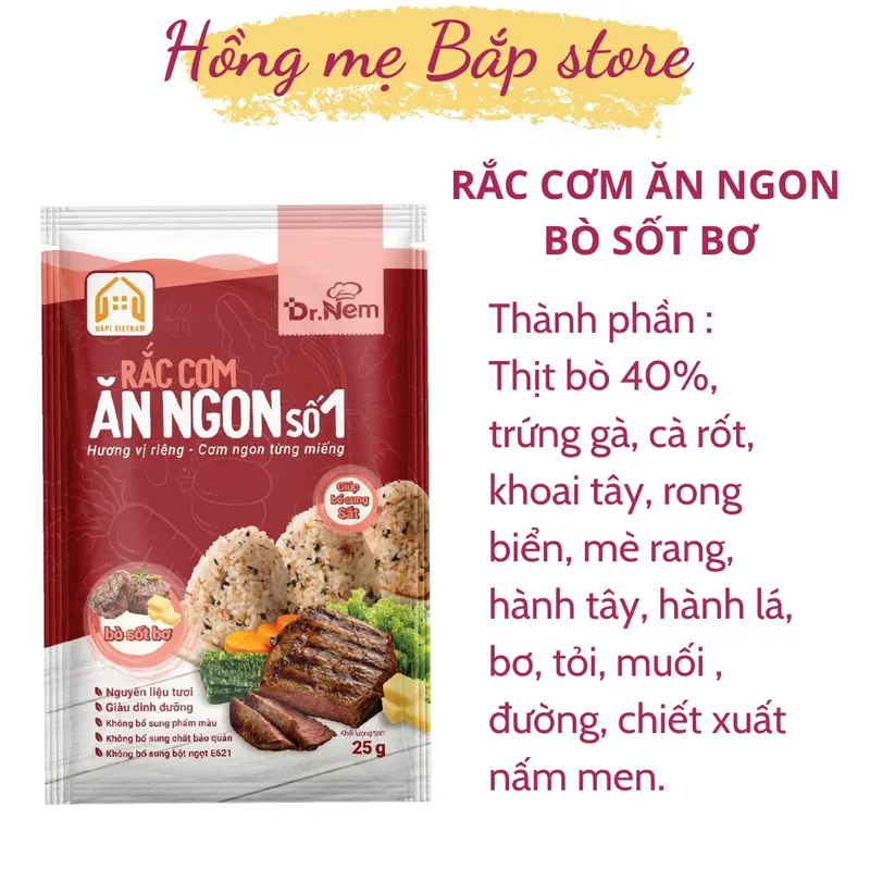Gia vị rắc cơm ăn ngon nhiều dưỡng chất 3 vị gói lẻ tùy chọn 3