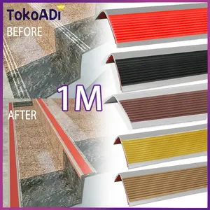 Karet Ujung Tangga / Stepnosing Karet / Lis Karet / Lis Tangga Karet Panjang Dengan Perekat 3M