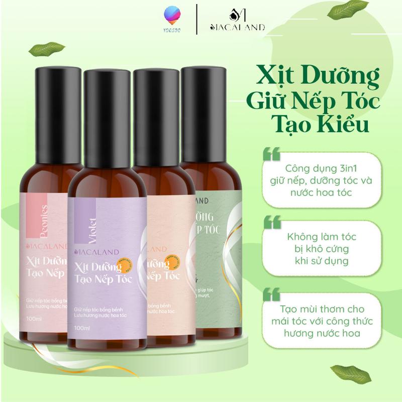  Xịt giữ nếp tóc tạo kiểu tóc uốn duỗi và dưỡng tóc 2in1 100ml MACALAND - YOOSOO MALL Nữ Women 