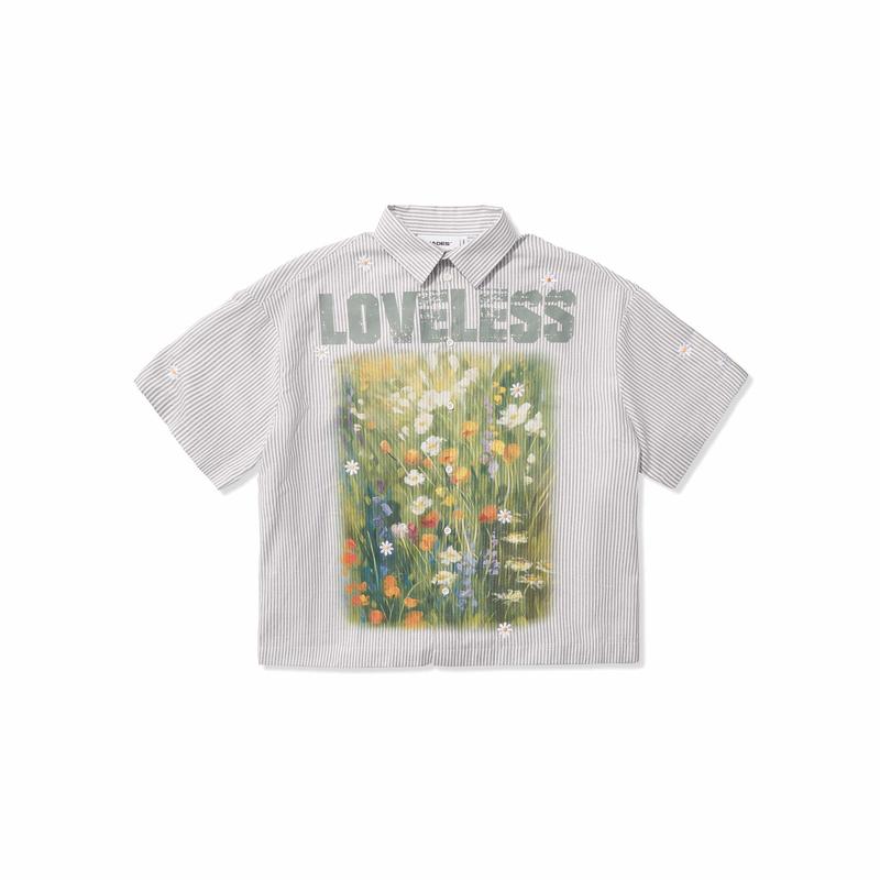 HADES LOVELESS STRIPED SHIRTS COTTON - HADES BRAND CHÍNH HÃNG ÁO SƠMI TAY NGẮN UNISEX