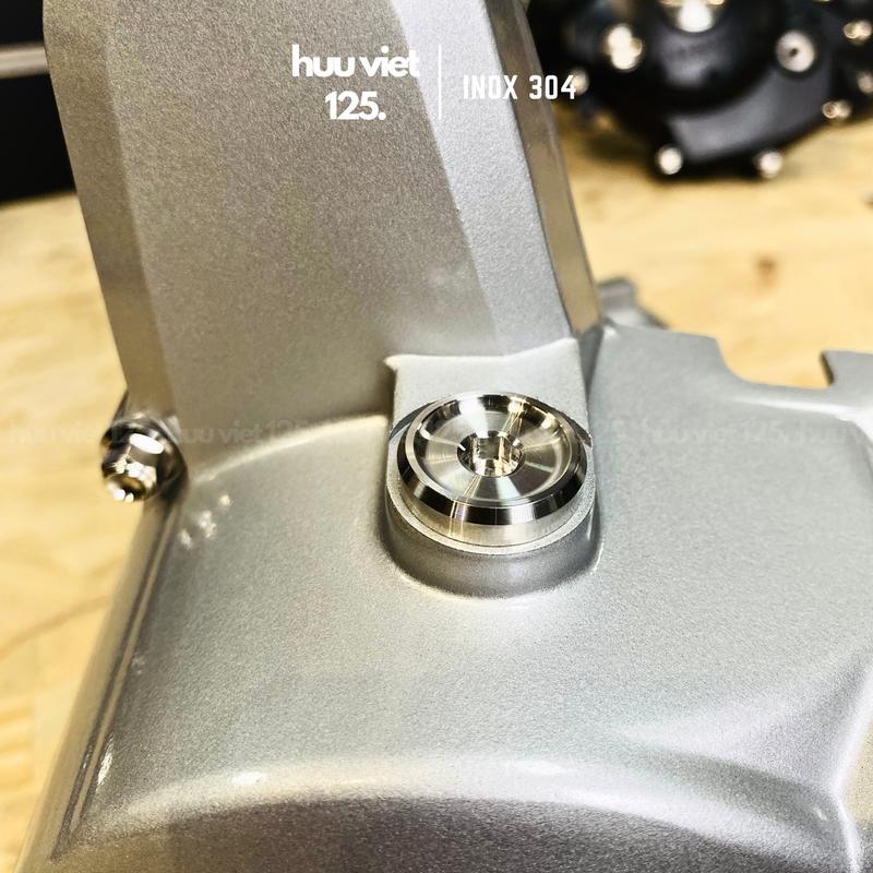 Bộ ốc mâm lửa Thái mẫu V3 ốc walang mâm lửa Inox 304 CNC cho xe số.