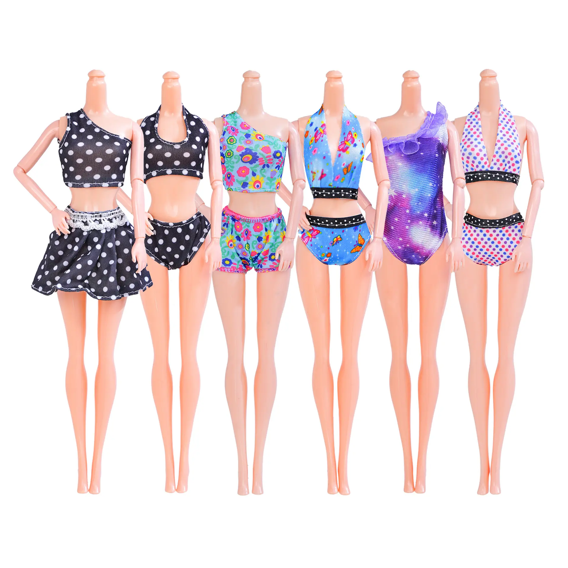 Supermodel doll original innovative 30CM Yitian summer dress dressing doll clothes toy accessories doll dressing polka doll split swimsuit bikini