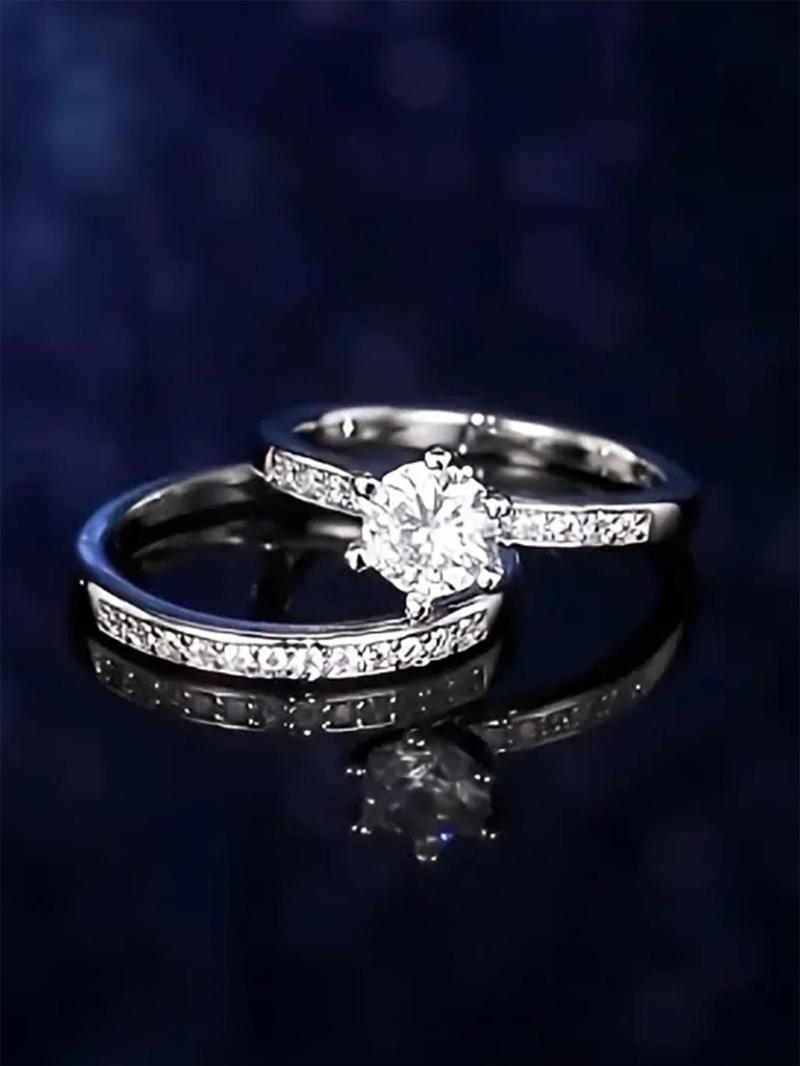 Product Introduction of 925 Sterling Silver Fashion Promise Ring, Fashion Engagement Ring for Women & Girls, Trendy All-match & Exquisite Jewelry for Birthday Gift 7