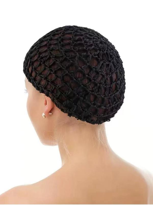 Solid Color Hollow Out Design Hats, Casual Elastic Hair Cap for Women, Fashionable Hair Accessories for Daily Wear 6