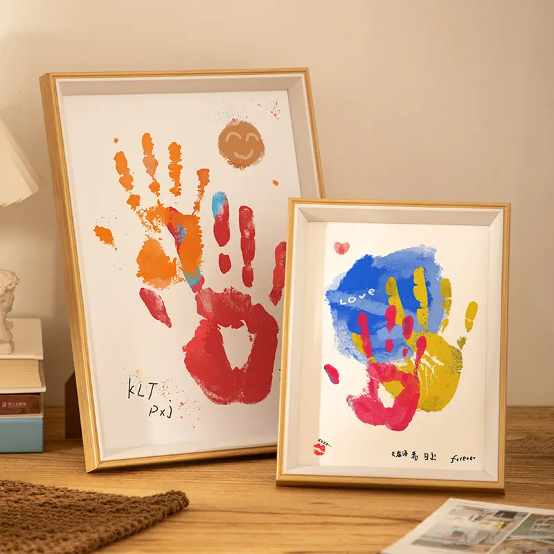 Couple Handprint Frame Wholesale Paint DIY Palm Print Ink Pad Commemorative Best Friend Boyfriend Girlfriend Qixi Valentine's Day Gift