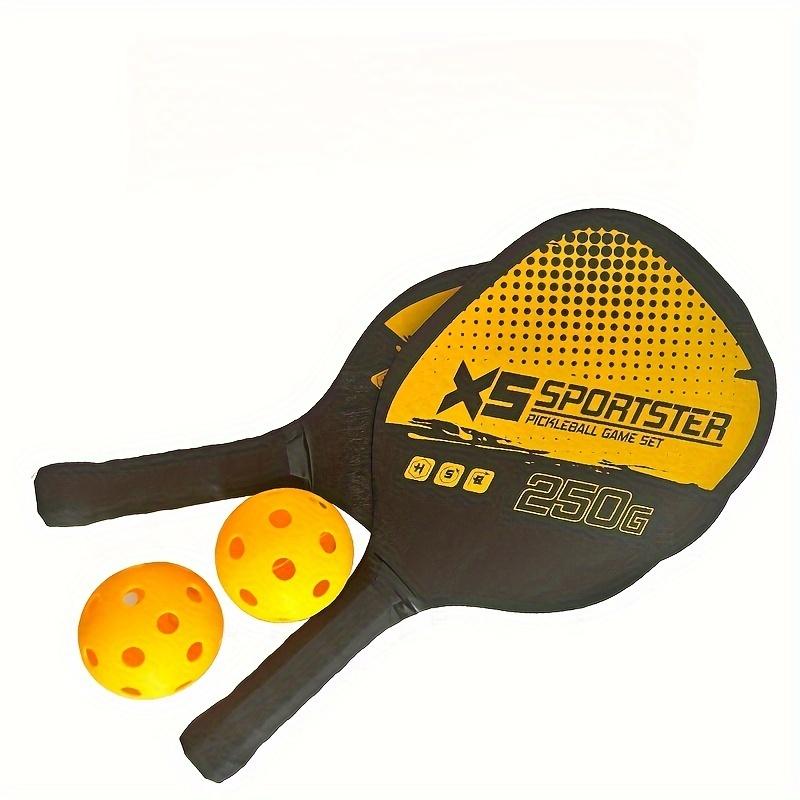 Product Introduction of 2pcs, Wooden Pickleball Rackets Set With Ball, Outdoor Sports Fitness Supplies 5