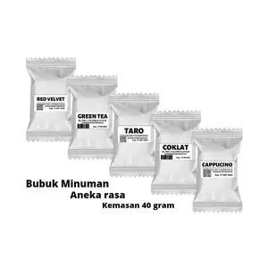 40 GRAM BUBUK MINUMAN RASA BELI 1 DAPAT 5PC SERBUK MINUMAN ANEKA RASA BUBUK MINUMAN BOBA POWDER MINUMAN BUBUK MINUMAN PREMIUM SERBUK MINUMAN BOBA BUBUK MINUMAN KEKINIAN Air Drink