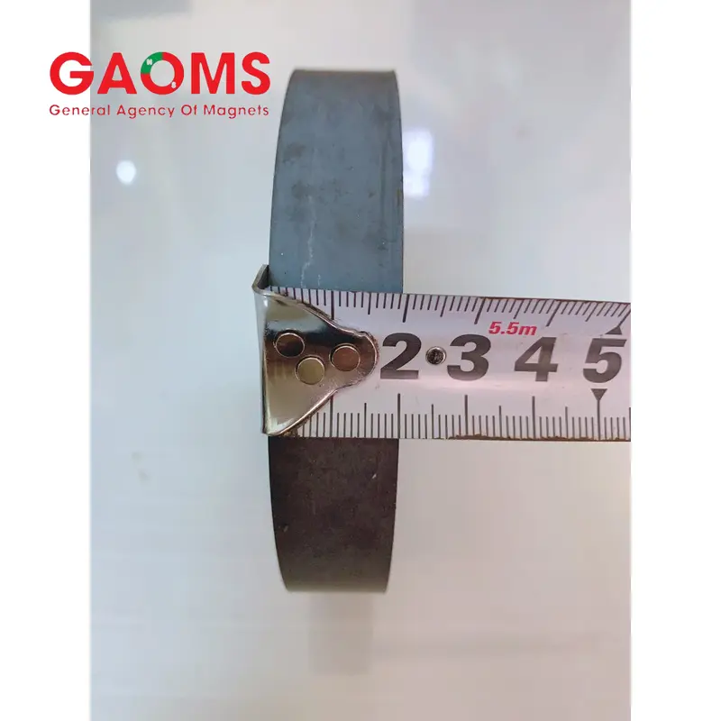Nam châm ferrite màu đen 120x20 lỗ 60mm 4