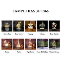 Gambar OSM - L966 Lampu Hias 3D / Lampu Hias Akrilik Transparan / Lampu LED 3D Dekorasi Rumah / Lampu Tidur Plastik Set dari Online.Shopping.Mall Kab. Tangerang 3 Tokopedia