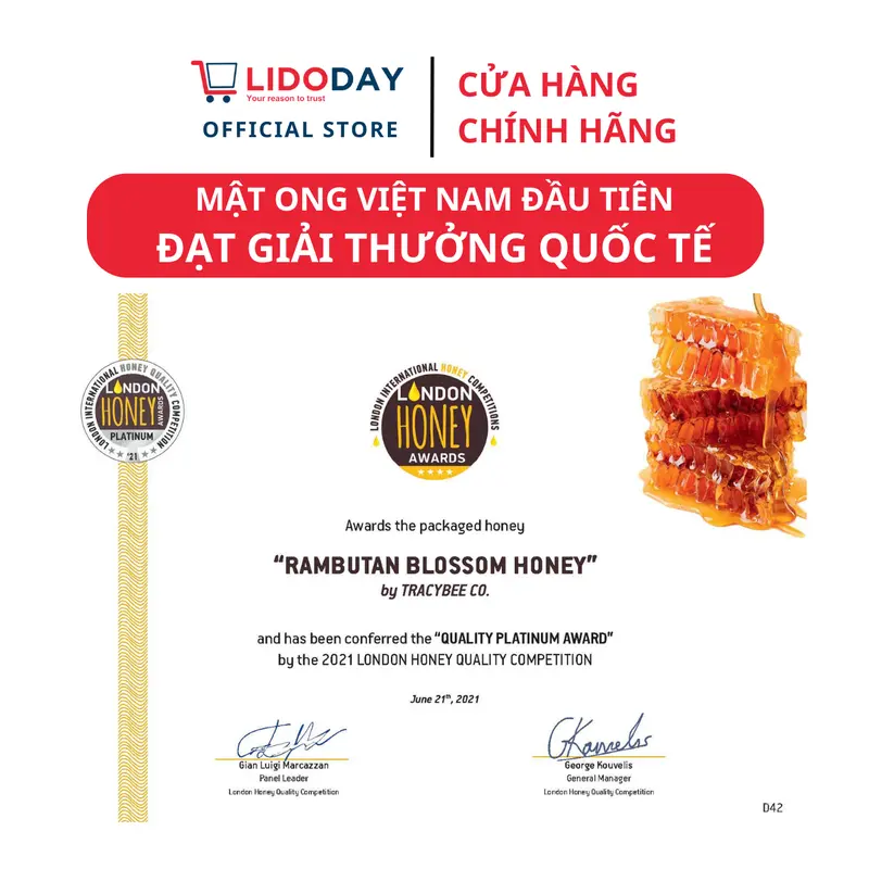 Mật Ong Hoa Chôm Chôm Tracybee 95g - Chất Lượng Cao 100% Nguyên Chất - Hương Vị Đặc Trưng 3