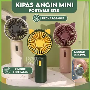 Kipas Angin Portabel Cas USB Mini Fan Handheld Kipas Genggam Kecil Lucu