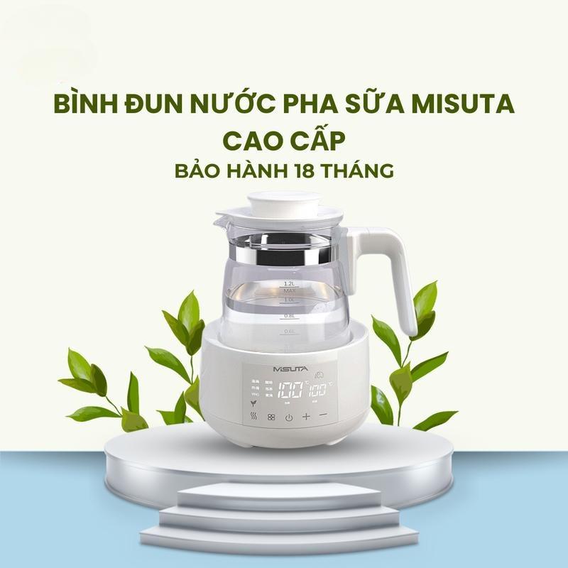 Máy Hâm Nước Pha Sữa Misuta Có Điều Chỉnh Và Giữ Nhiệt Độ Liên Tục Thông Minh, Bình Đun Nước Pha Sữa Misuta Có Điều Khiển, Bình Misuta Mẫu Mới, Máy Đun Nước Pha Sữa Misuta Tản Nhiệt Ấm Siêu Tốc Đun Siêu Tốc Inox