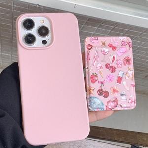 Funda para celular con portatarjetas, 2 piezas por conjunto, cubierta protectora decorativa, accesorios para celular compatibles con iPhone 11 12 13 14 15 Pro Max