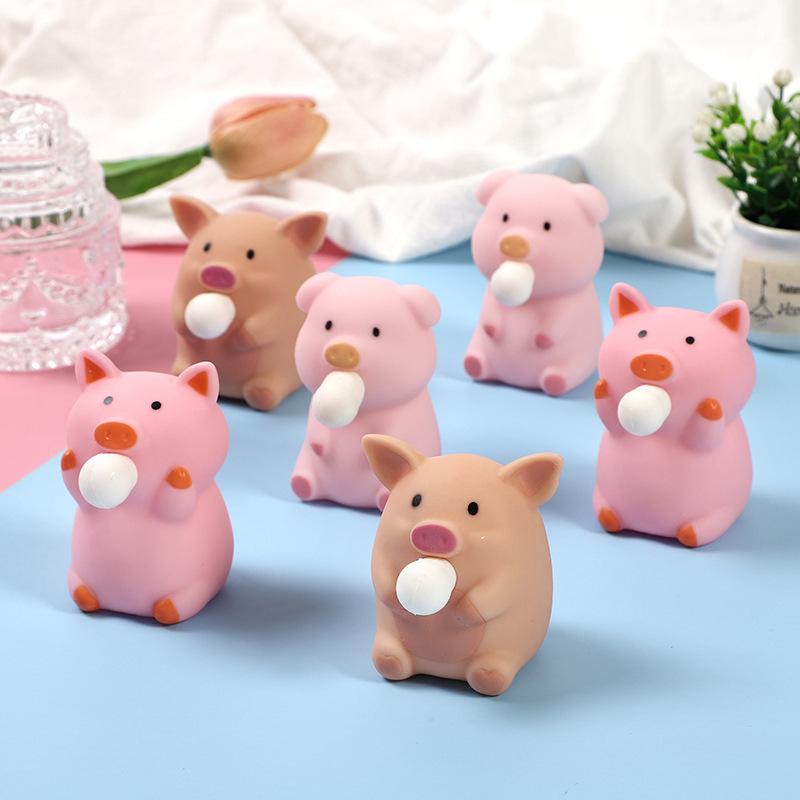 Product Introduction of Decompression and Spitting Pig Cute Blowing Bubble Squeeze Duck Decompression Vent Children Toys Pig Spitting Bubble Squeezing Toy 9