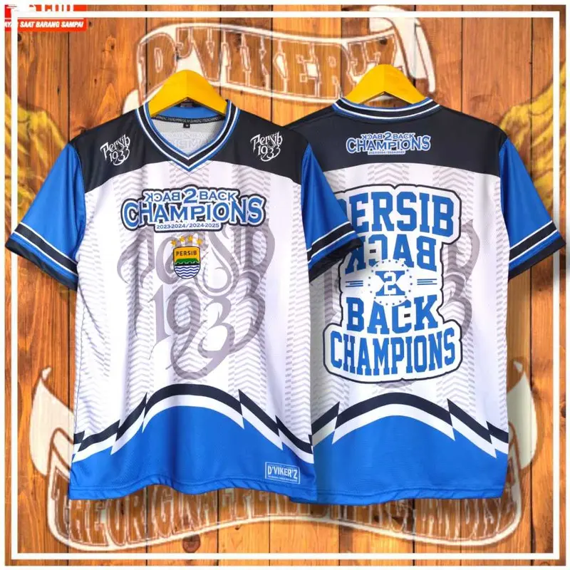 BEST SELLER JERSEY PERSIB CHAMPIONS BACK 2 BACK 2025 LOGO TIMBUL 3D RUBBER 5