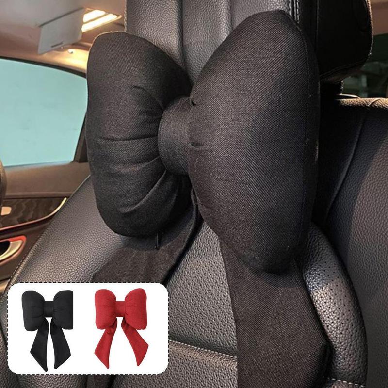Product Introduction of Red Ribbon Bow Headrest Neck Pillow Seat Lumbar Support Pillows C1P1 37