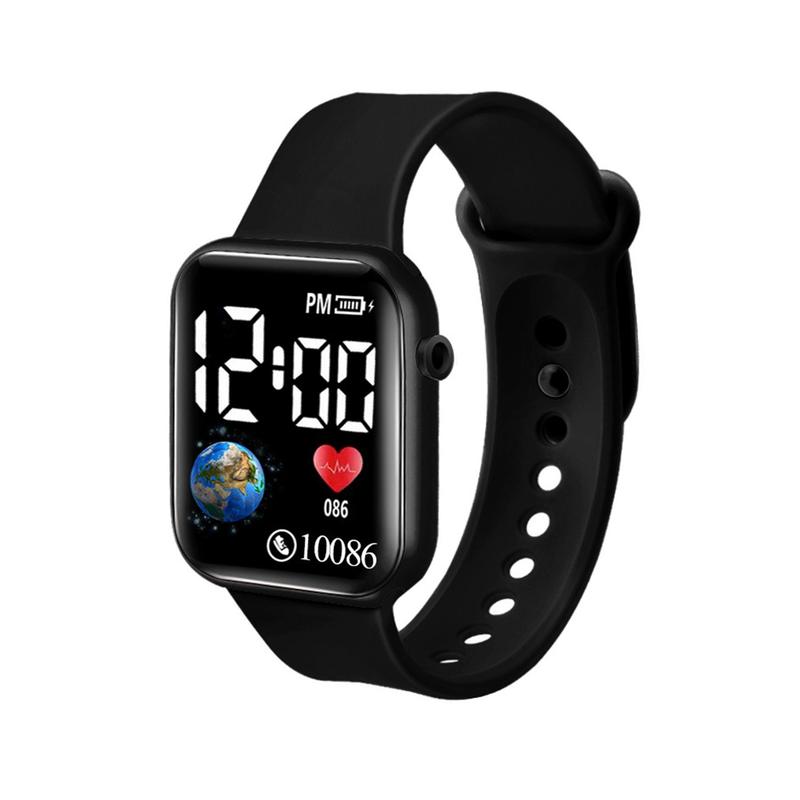 Jam Tangan Digital, Bentuk Segi Empat Tepat, Fesyen Klasik, Untuk