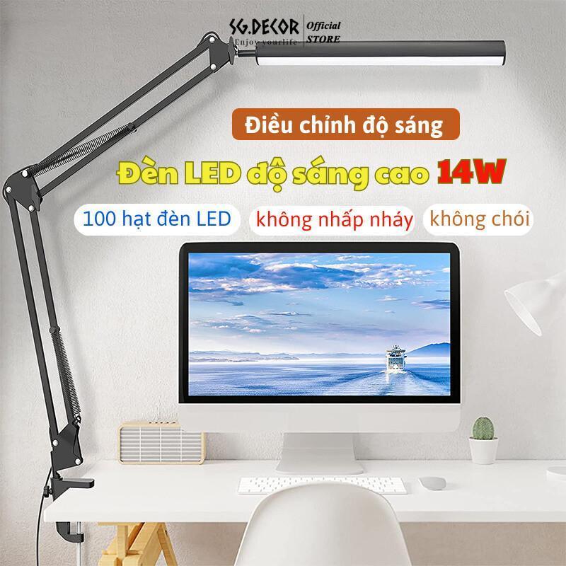 Đèn LED 14W Kẹp Bàn Học Gấp Gọn – Điều Chỉnh Ánh Sáng, Bảo Vệ Mắt, Dùng Trọ, Nhà, Văn Phòng