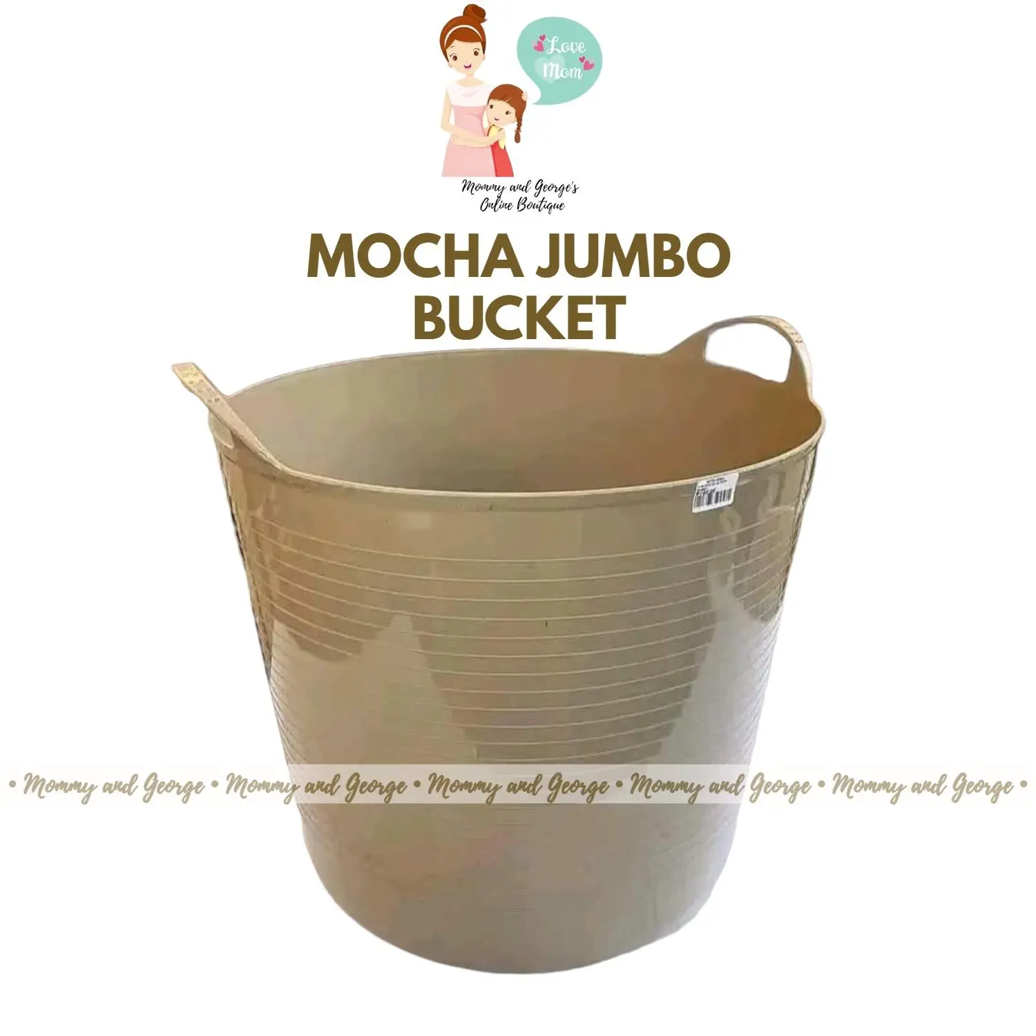 MOCHA Jumbo Plastic Bucket | Minimalist Timba | Pail Bucket Timba | Big ...