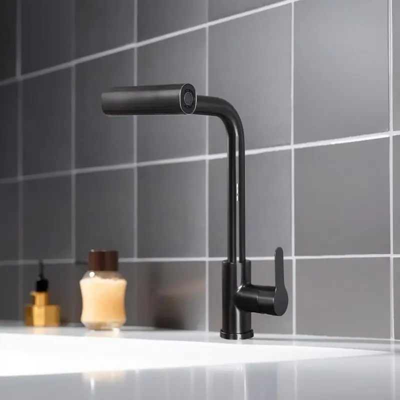 Waterfall Kitchen Faucet, 360° Rotating Waterfall Flow Spray Head Hot and Cold Water Sink Mixer, Kitchen Faucet, Kitchen Accessories, Home, Modern 6