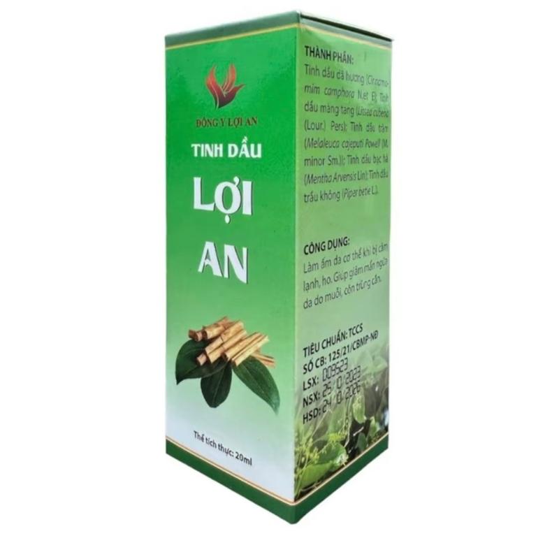 Bộ đôi Tinh dầu Lợi An và Kem Bôi Da Lợi An - tinh dầu Cải thiện tình trạng khò khè ,ho đờm,sổ mũi. Kem bôi da giúp đánh bay chàm sữa hăm tả,mẩn ngứa,côn trùng đốt Chai tinh dầu 20 ml, kem bôi 15g - Hàng chính hãng tắm kemboi dưỡng 2