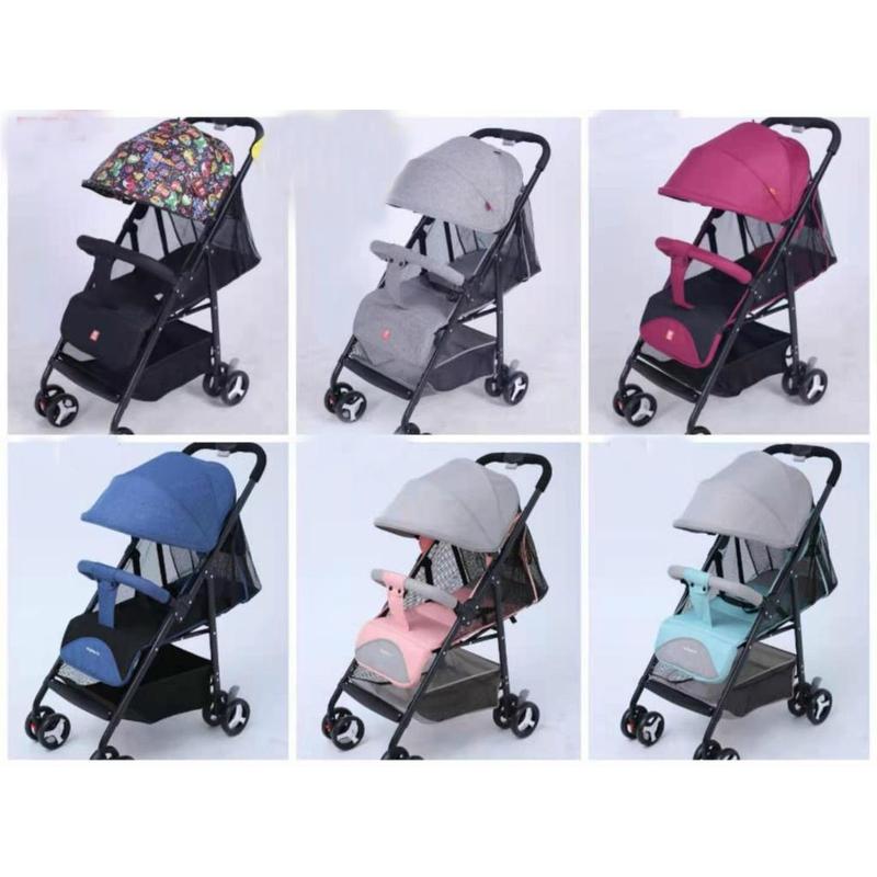 Xe đẩy nôi gấp gọn cho bé có mái che, đa chức năng có thể ngả được nhiều tư thế mã 810, Bediu B210s, B210